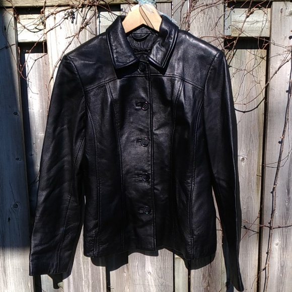 leather jacket with removable liner